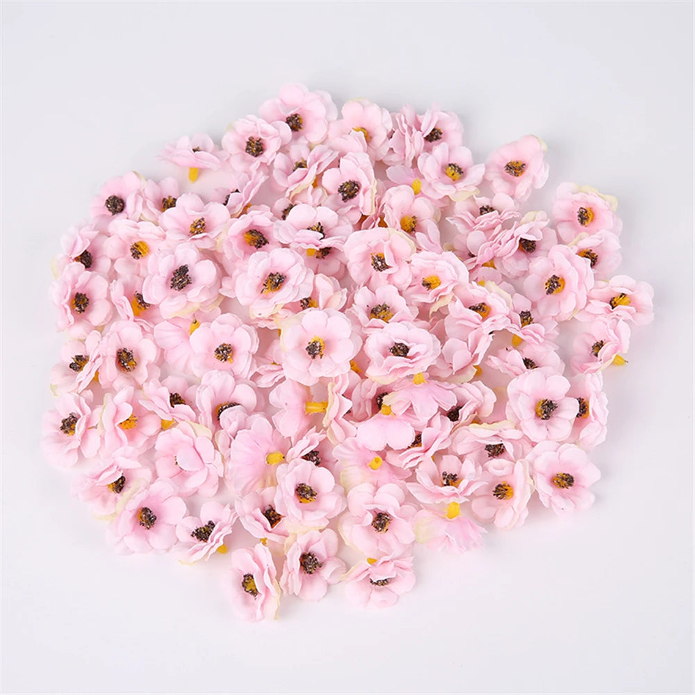 30Pcs 3cm Mini Daisy Decorative Flower Artificial Silk Flowers Party Wedding Decorations Home Wall Decor DIY Sewing Accessories