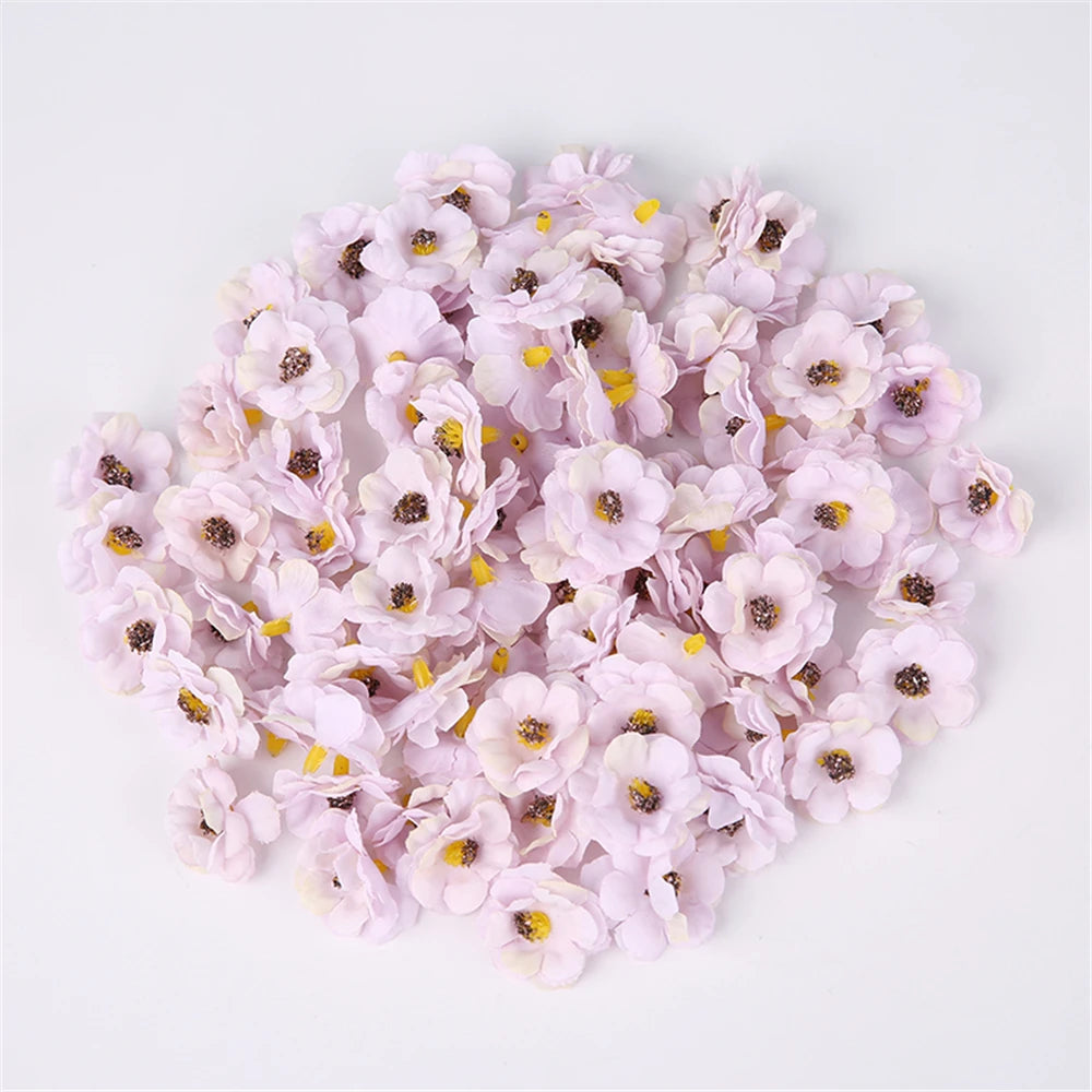 30Pcs 3cm Mini Daisy Decorative Flower Artificial Silk Flowers Party Wedding Decorations Home Wall Decor DIY Sewing Accessories