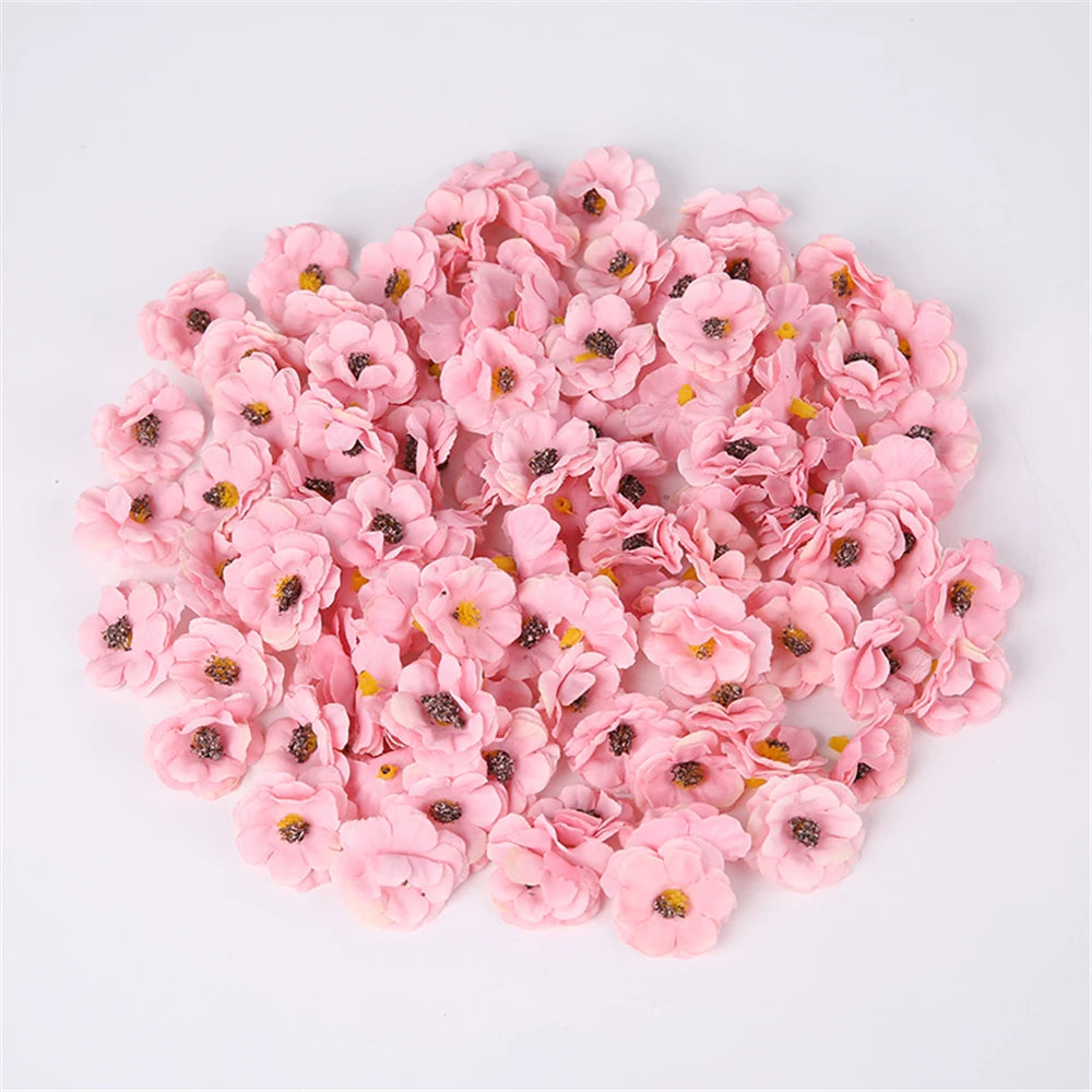 30Pcs 3cm Mini Daisy Decorative Flower Artificial Silk Flowers Party Wedding Decorations Home Wall Decor DIY Sewing Accessories