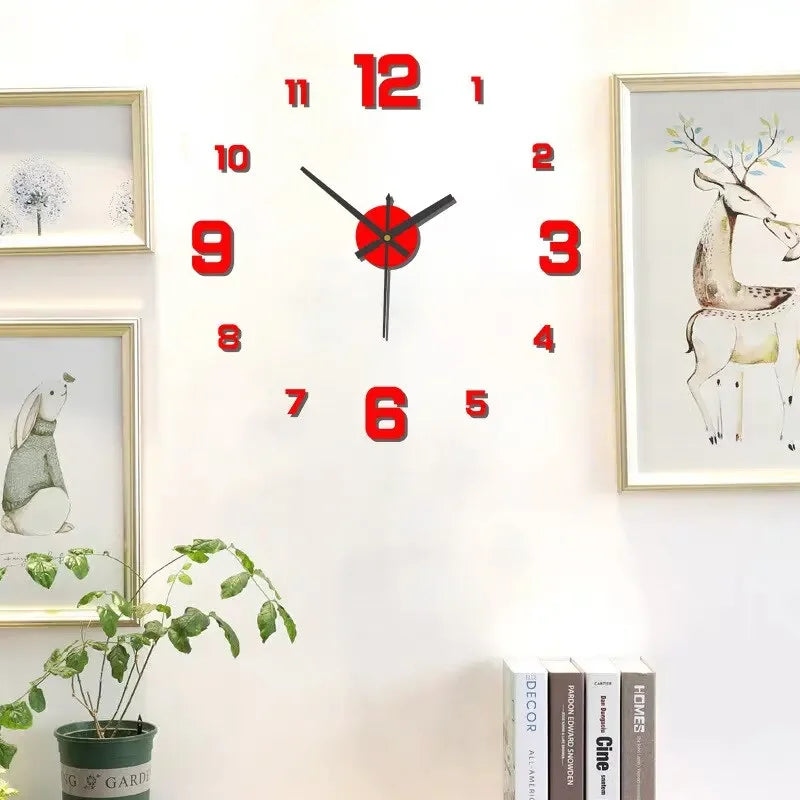 Creative Frameless DIY Wall Clock Wall Mechanism Night light Arrows Decal Home Silent Clock Living Room Office Wall Decoration