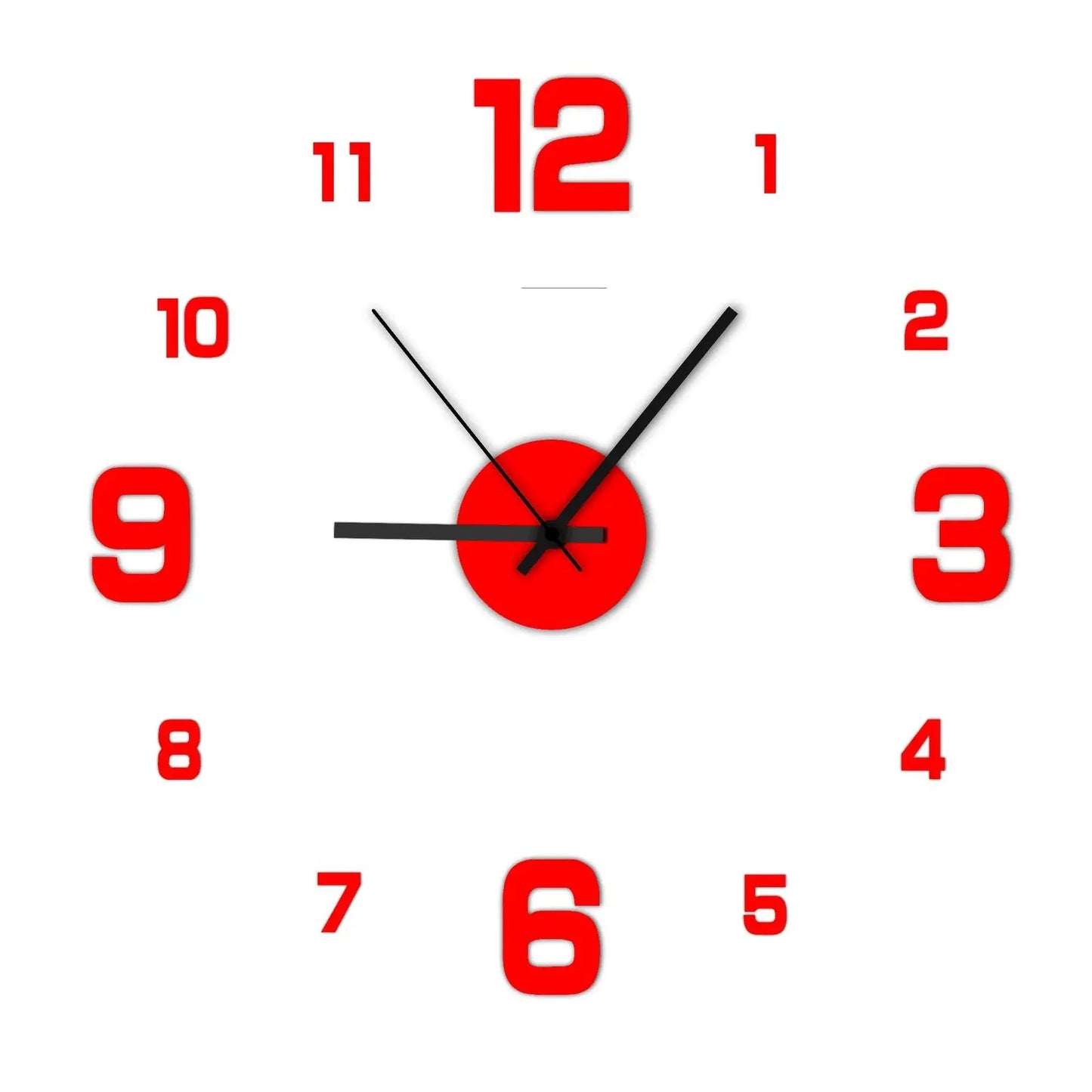 Creative Frameless DIY Wall Clock Wall Mechanism Night light Arrows Decal Home Silent Clock Living Room Office Wall Decoration