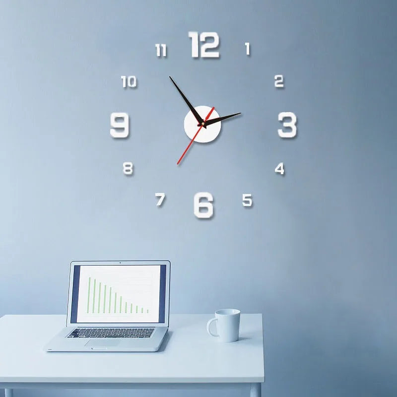 Simple and Creative Night Light Silent DIY Wall Clock, Living Room and Bedroom Silent Clock, Wall Home Decoration Clock 
