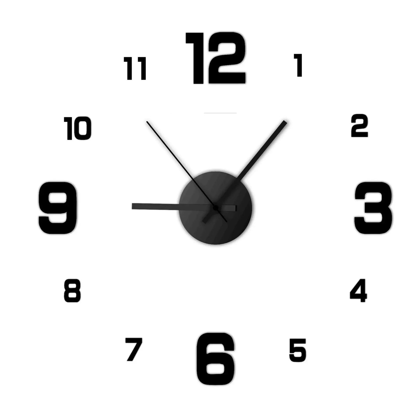Creative Frameless DIY Wall Clock Wall Mechanism Night light Arrows Decal Home Silent Clock Living Room Office Wall Decoration