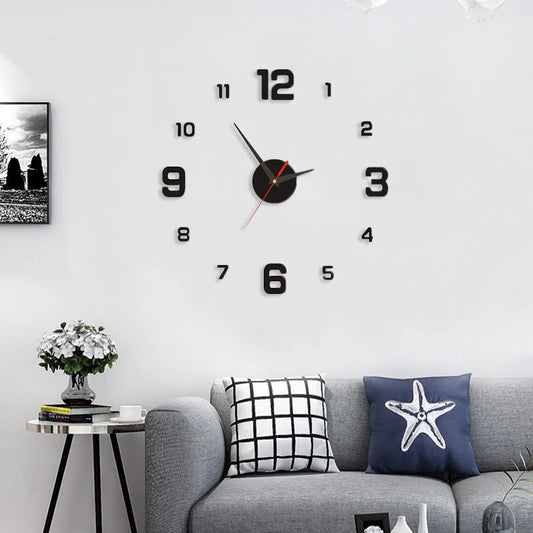 Simple and Creative Night Light Silent DIY Wall Clock, Living Room and Bedroom Silent Clock,  Wall Home Decoration Clock ﻿