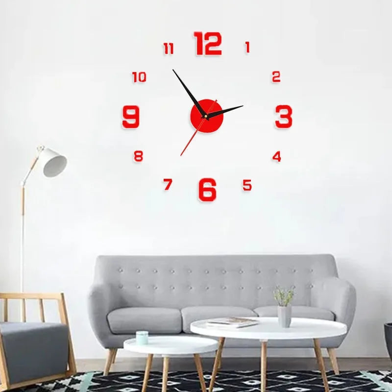 Simple and Creative Night Light Silent DIY Wall Clock, Living Room and Bedroom Silent Clock,  Wall Home Decoration Clock ﻿