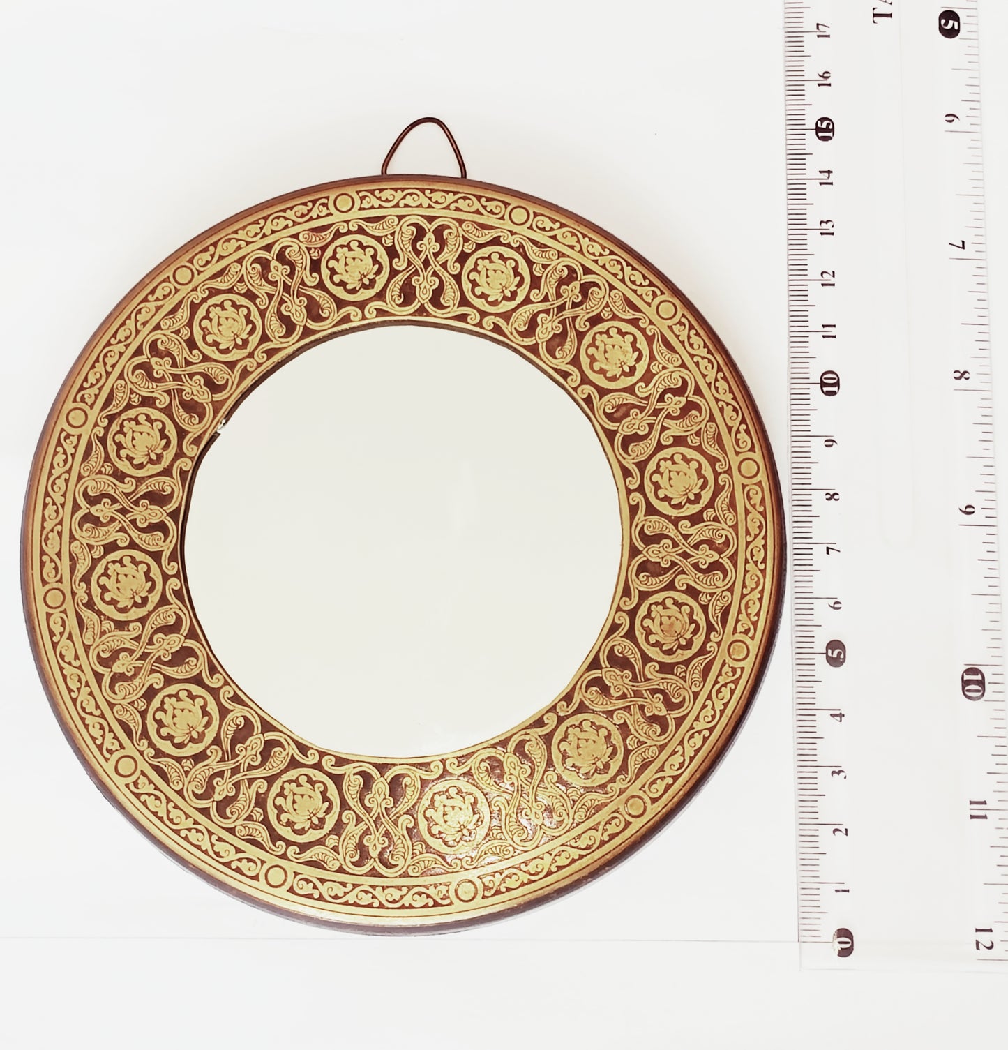 Small round wall mirror