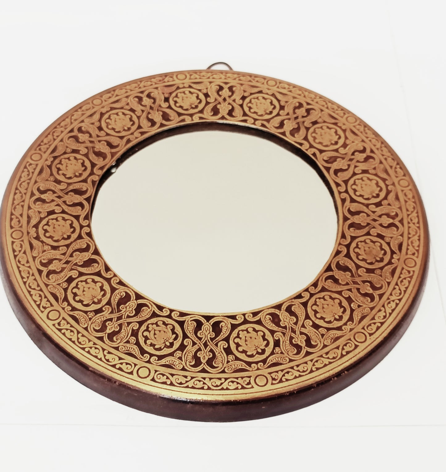 Small round wall mirror